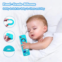 2-Pack Silicone Baby Teething Toys - New-F Black+R Blue - image 2