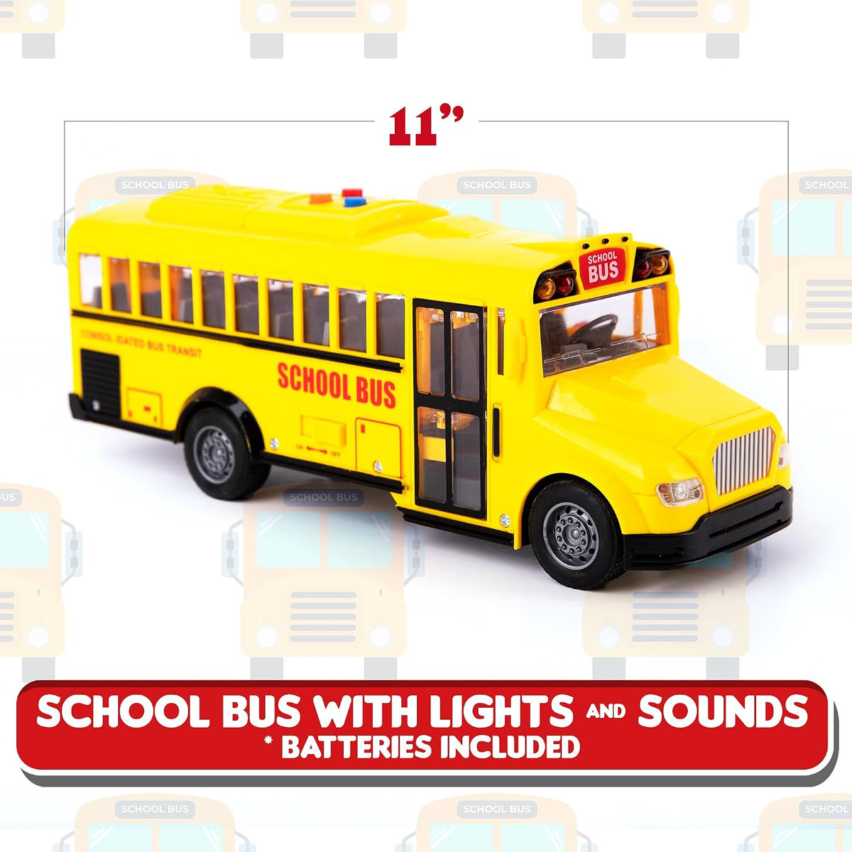 ArtCreativity Yellow School Bus Toys for Toddlers 3-5 - image 2