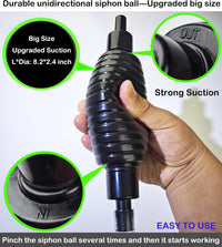4.3ft Aquarium Siphon Vaccum Cleaner Fish Tank Water Changer Kit – Essentials for Fish - 7ft - image 3