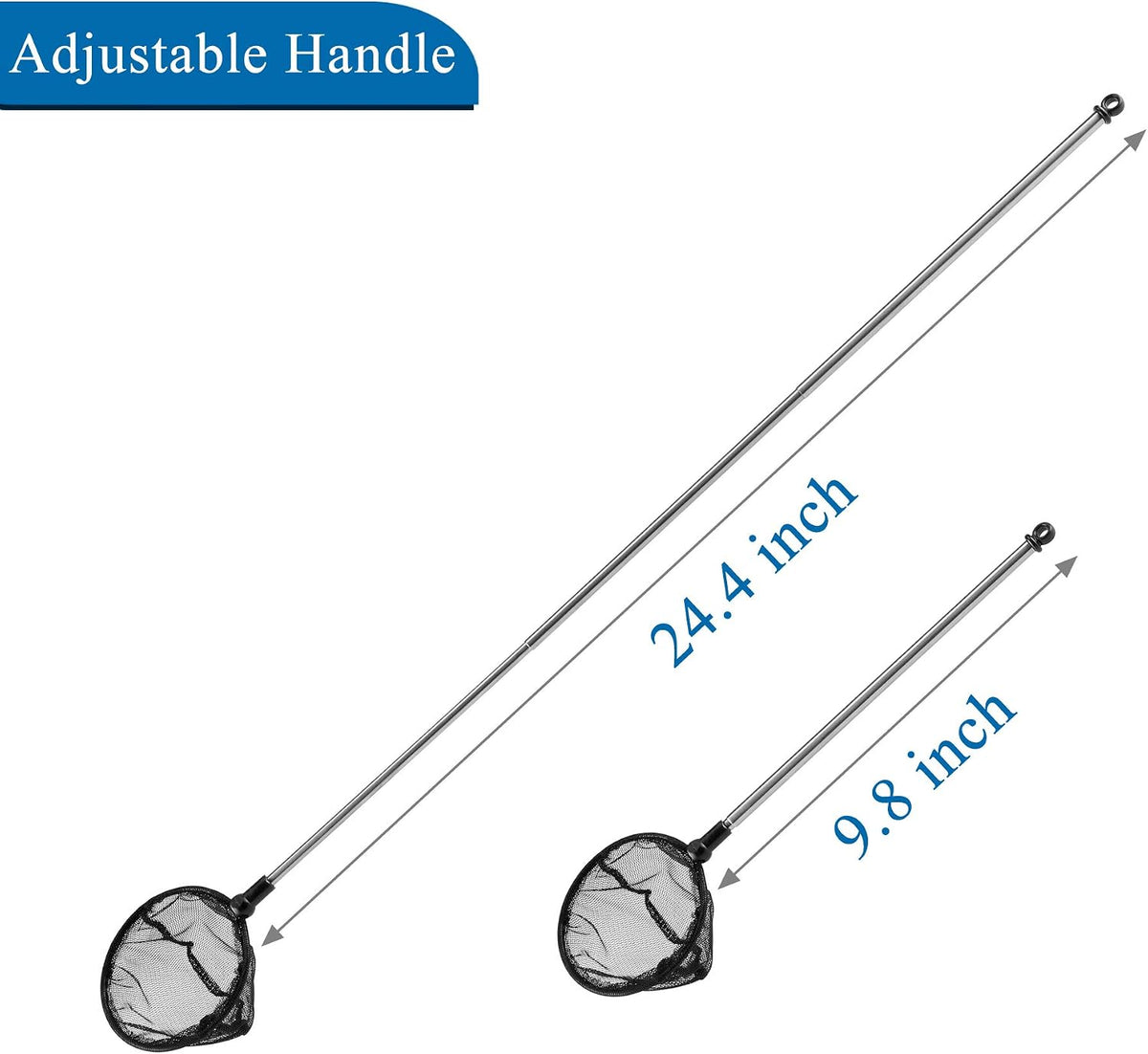 Mogoko Aquarium Fish Net, Fine Mesh Net for Fish Tank - 3.5 inch - image 2
