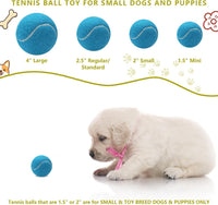 Magicorange 10 Pack Squeaky Mini Tennis Balls - 40 Pack / Blue - image 3