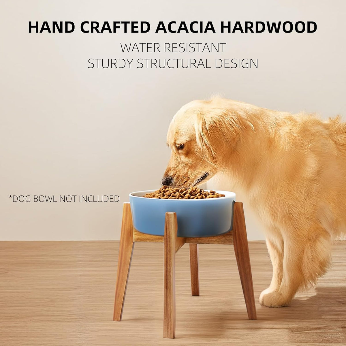 Raised Wooden Dog Bowl Stand for Large Dogs, Fits 9 Inch Bowls – Essentials for Dogs - XLarge - 1 Pack - image 2