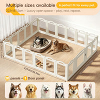 Foldable Clear Acrylic Dog Playpen with Door - White / 20 panels + 1 door / 23.6 inches - image 2