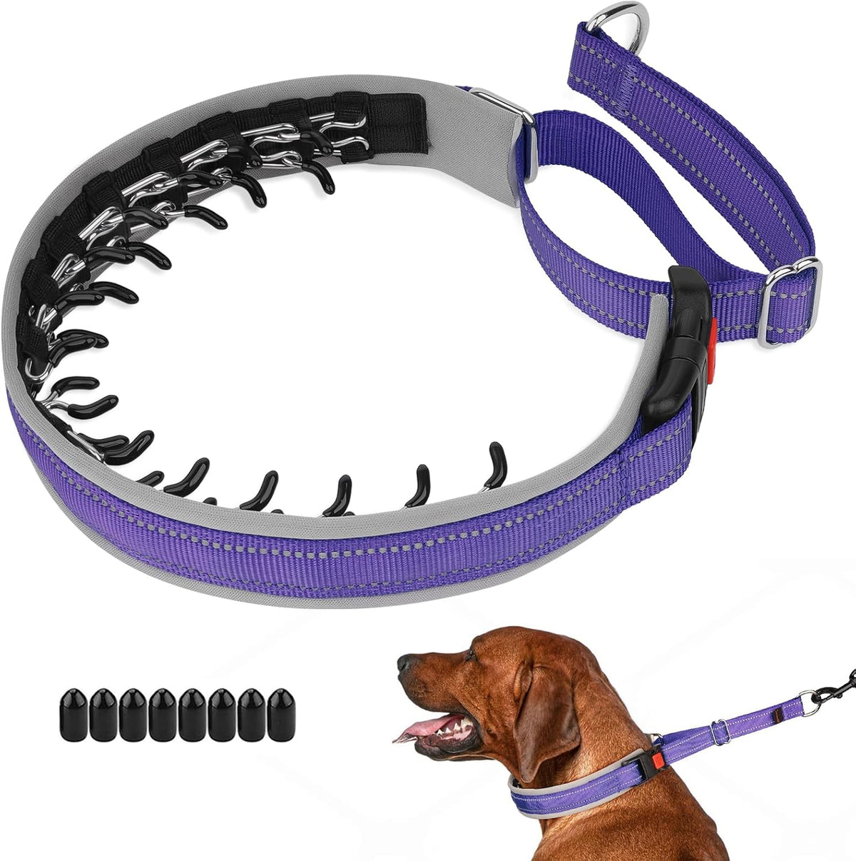 Martingale Dog Training Walking Collar for Pulling, M - Purple / Large,2.5mm,18.5-23.5"Neck
