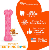 Nylabone Puppy Pacifier Chew Toy - Pink / X-Small - image 3