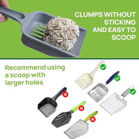 18lbs Mixed Tofu Cat Litter Clumping, Low Dust, Lightweight, Ultra Absorbent and Fast Drying, Natural Pea Husk Bentonite Kitty Litter (9lbs×2bags)