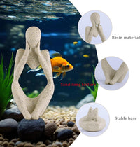 Minimalist Thinker Statue, Fish Tank Decor - Focused Thinking - image 4