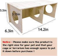 Wooden Hamsters 2-Chamber Hideout-Tunnel Multi Chamber Exploring Toy - XL - image 2
