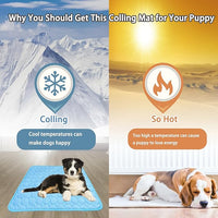 Dog Cooling Mat, 2025 Upgraded Cooling Blanket for Dogs, Washable Cool Mat for Dogs for Summer, Portable Pet Coolings Pad for Dogs & Cats Sleeping (28"x22" L Size)
