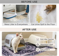 Cat Litter Mat, 20" x 28" Litter Trapping Mat, Waterproof – Daily Care for Cats - Retro_Grey / 28x36 Inch (Pack of 1) - image 4
