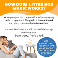 Cat Litter Deodorizer Jar (Orange Scent, 16 Oz, Pack of 2) - Cat Litter Odor Control Gel In A Jar - Cat Litter Box Pet Air Freshener - Litter Odor Eliminator to Freshen Air