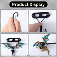 2 Pack Bearded Dragon Lizard Harness Leash Set with Dinosaur Wings – Essentials for Small Pets - image 4
