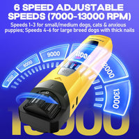 Whisper-Quiet Dog Nail Grinder 50%More Power for Sensitive Dogs - Yellow - image 3