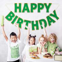 Pre-Strung Happy Birthday Banner - Green - image 3