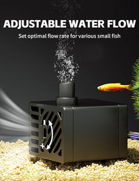 2.5 Gallon Fish Tank Small Aquarium Starter Kit with Hidden Filtration, 3 Color Light, Self Cleaning Nano Tank for Betta, Shrimp, Guppy, Angelfish