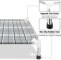 Elevated Dog Bed, Raised Cooling Lifted Dog Cot for Indoor & Outdoor – Essentials for Dogs - Grey / S:20'' x 20'' x 6'' - image 2