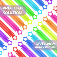32 Pcs 8 Colors Neon Mini Star Bubble Wand - bubble set - image 4