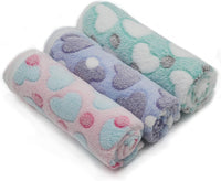 1 Pack 3 Puppy Blanket, Fleece Pet Small Dog Blanket for Puppy Cat, 40"x30" – Essentials for Dogs - Small(23"x15") / Mix Love Series