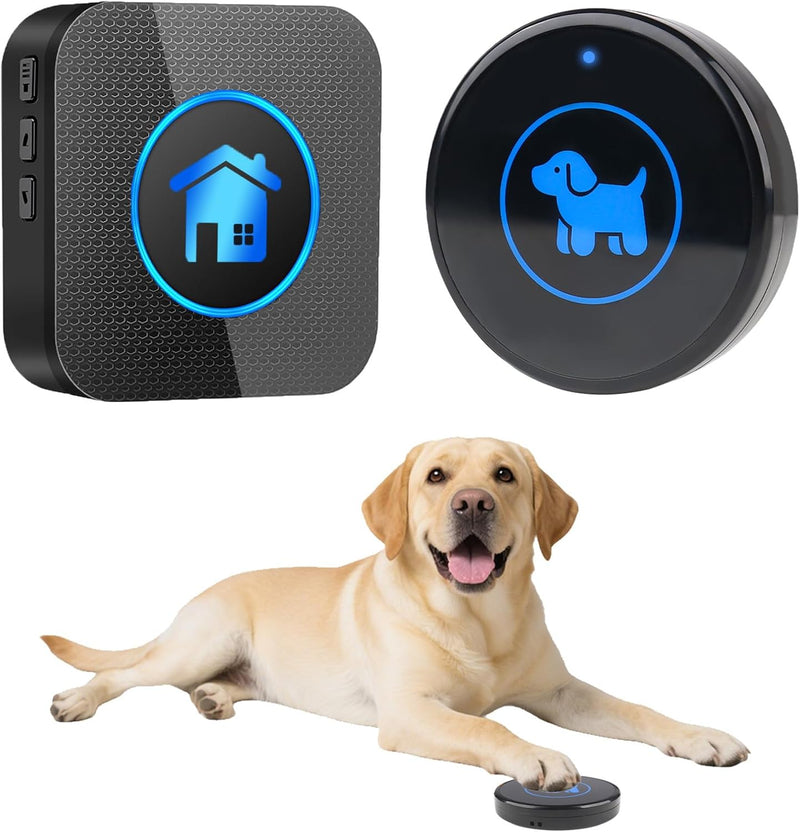 Dog Door Bell for Potty Training - Black – 1 Button
