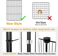 Guinea Pig Cage with Top Cover & 12 Panels - 12 Panels-with roof / Black - image 4