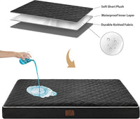 WNPETHOME Orthopedic XL Dog Bed for Crate, Waterproof Extra Large Dogs Bed with Removable Washable Cover, Multi-Needle Quilting Dogs Crate Bed
