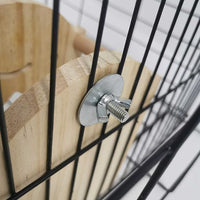 kathson Rabbit Hay Feeder Rack Wood Grass Holder Less Wasted Hay Box Food Feeding Manger Hanging Hay Dispenser for Bunny Chinchilla Guinea Pigs Small Animals