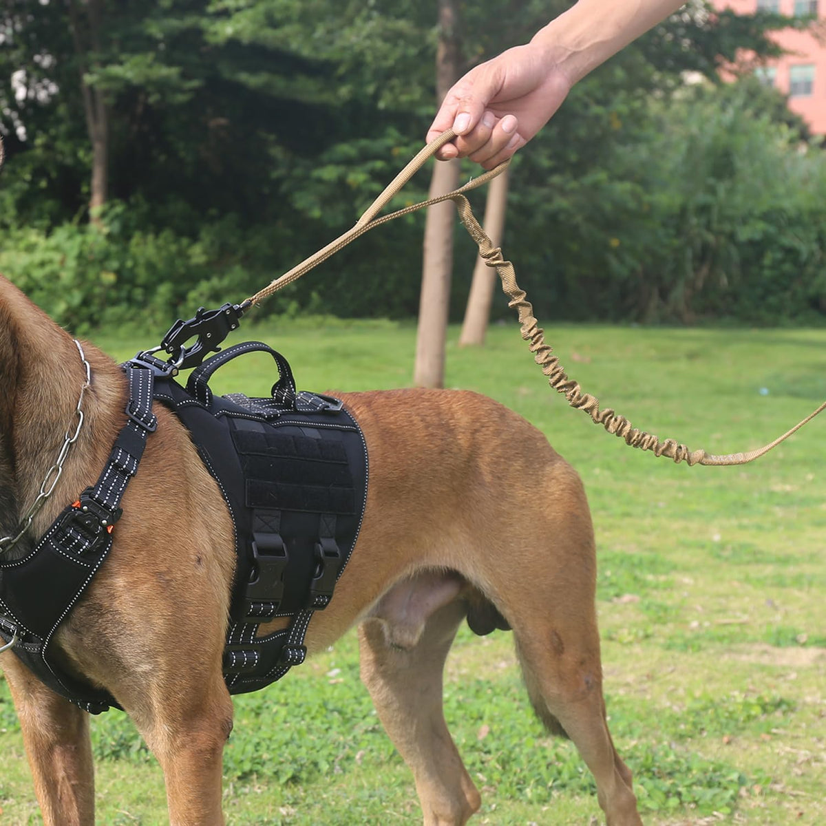 Tactical Dog Leash with Quick-Release Metal Clasp - 6 FT / Reflective Brown - image 2