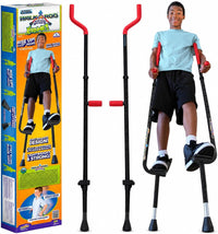 Geospace Adjustable Walkaroo Xtreme Steel Stilts for Kids - Black