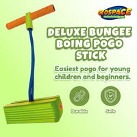 Jumparoo Deluxe Bungee Boing Foam Bouncing Toy, The Squeakiest - Green - image 3