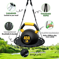 TBMLC 24 Inch Diameter Round Black Saucer Swing/Tree Swing Armrest - 48 inch diameter / Black - image 3