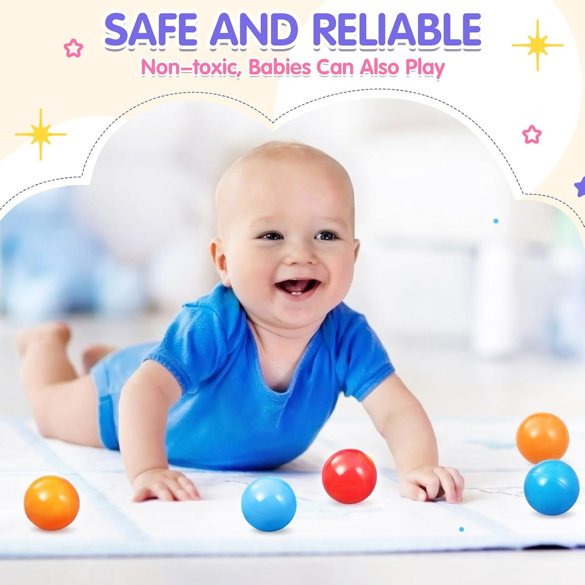 Civaner 12 Pieces Plastic Replacement Balls 1.75 Inch for Toddler - 12 / Vibrant - image 4