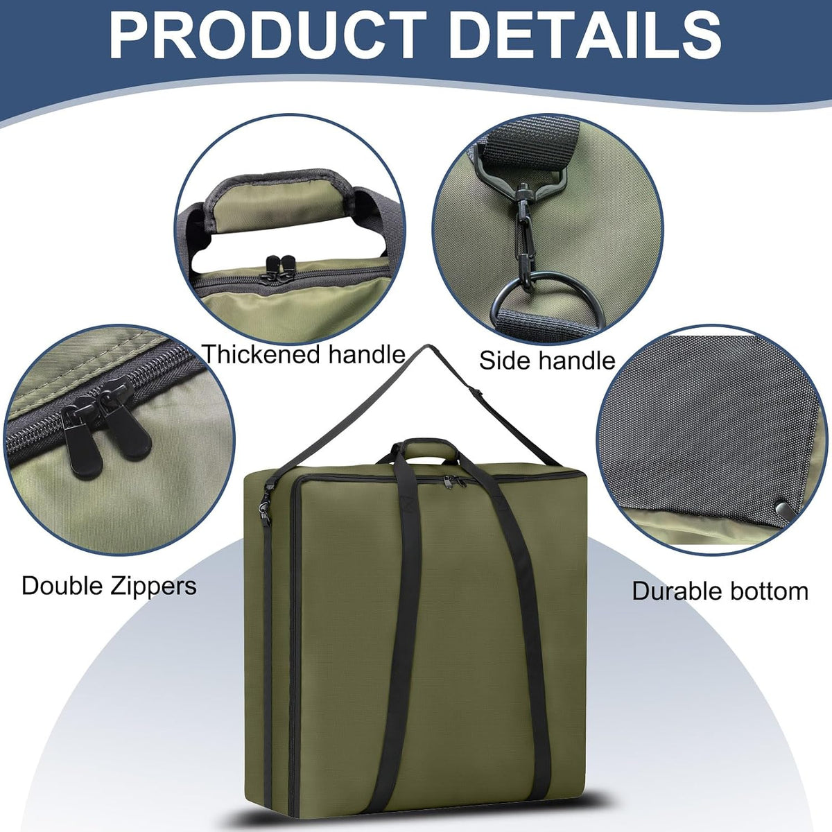 24" Dog Fence Storage Bag for Camping & RV Trips Comfortable Carry – Essentials for Dogs - Green / 25"×7"×25" - image 3