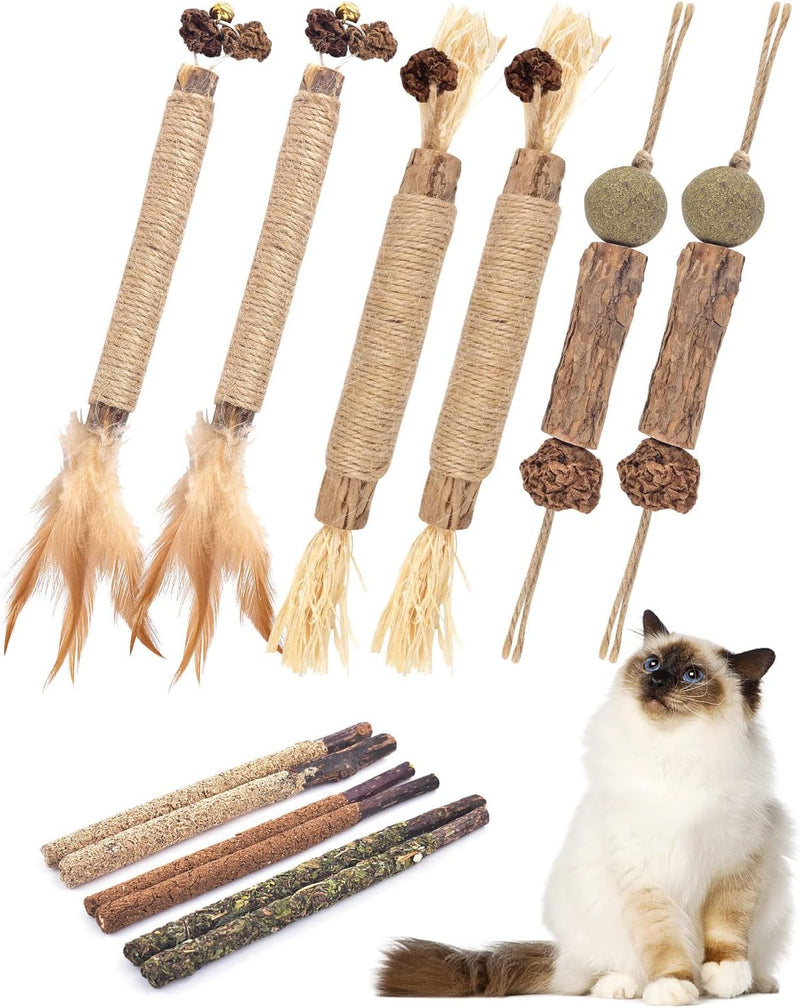 TINDTOP Catnip Chew Toys for Cats - 12 Pack