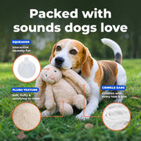 Best Pet Supplies Bunny Buddy Squeaky Plush Dog Toy, Beige - Bunny (Beige) / Large - image 3