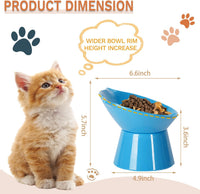 Detachable Elevated Cat Bowls - Blue - image 2