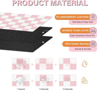 Cat Food Mat, 12"x 20" Cat Dog Mats for Food and Water Bowl - 16"L x 24"W / Pink & White - image 2