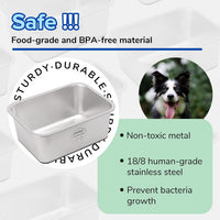 PEDAY 2.64 Gallon Extra Large Dog Water Bowl - 2.64 gallon / Silver, Nonsilp - image 2