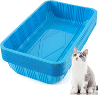 Tessco for you 30 Pack Disposable Litter Boxes for Cats - Blue