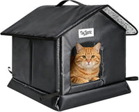 Tailtastic Weather Outdoor Cat House - BLACK / S