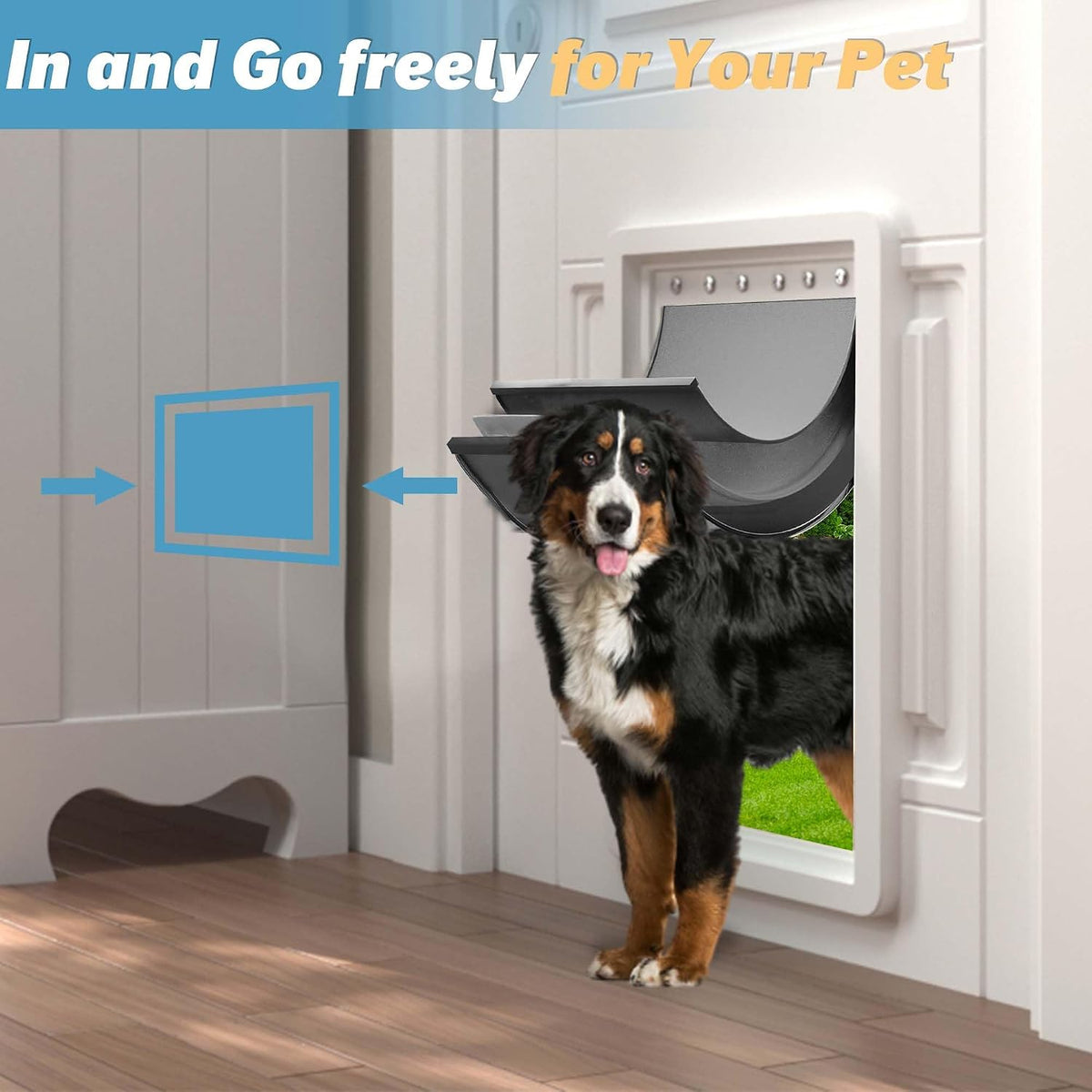2-Pack Large Dog Door Replacement Flaps with Screws – Essentials for Dogs - 3-flap / Extra Large - image 3