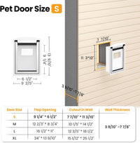 Cat Door for Wall, Energy Efficient Pet Entry Door – Essentials for Cats - Small - image 2