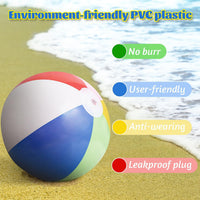 GRNVDWN 3 pack 24 inch inflatable rainbow beach balls - view 7