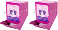 Metal Small Animal Feeder with Lid, Heavy Duty - 4.6 inch (Pack of 2) / Purple