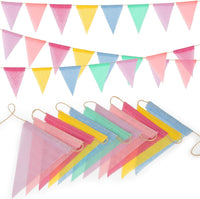 MAQIHAN 52.5 Ft Colorful Pennant Banner Flags - Multicolor - 6PCS