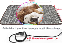Pet Heating pad Outdoor Small Dog cat Heating pad Heated ped beds - Digital-rose / 47X30 inch - image 2