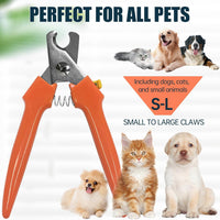Dog Nail Trimmers #767C, Large and Small Breed Pet Nail Clippers – Essentials for Dogs - Orange - image 4