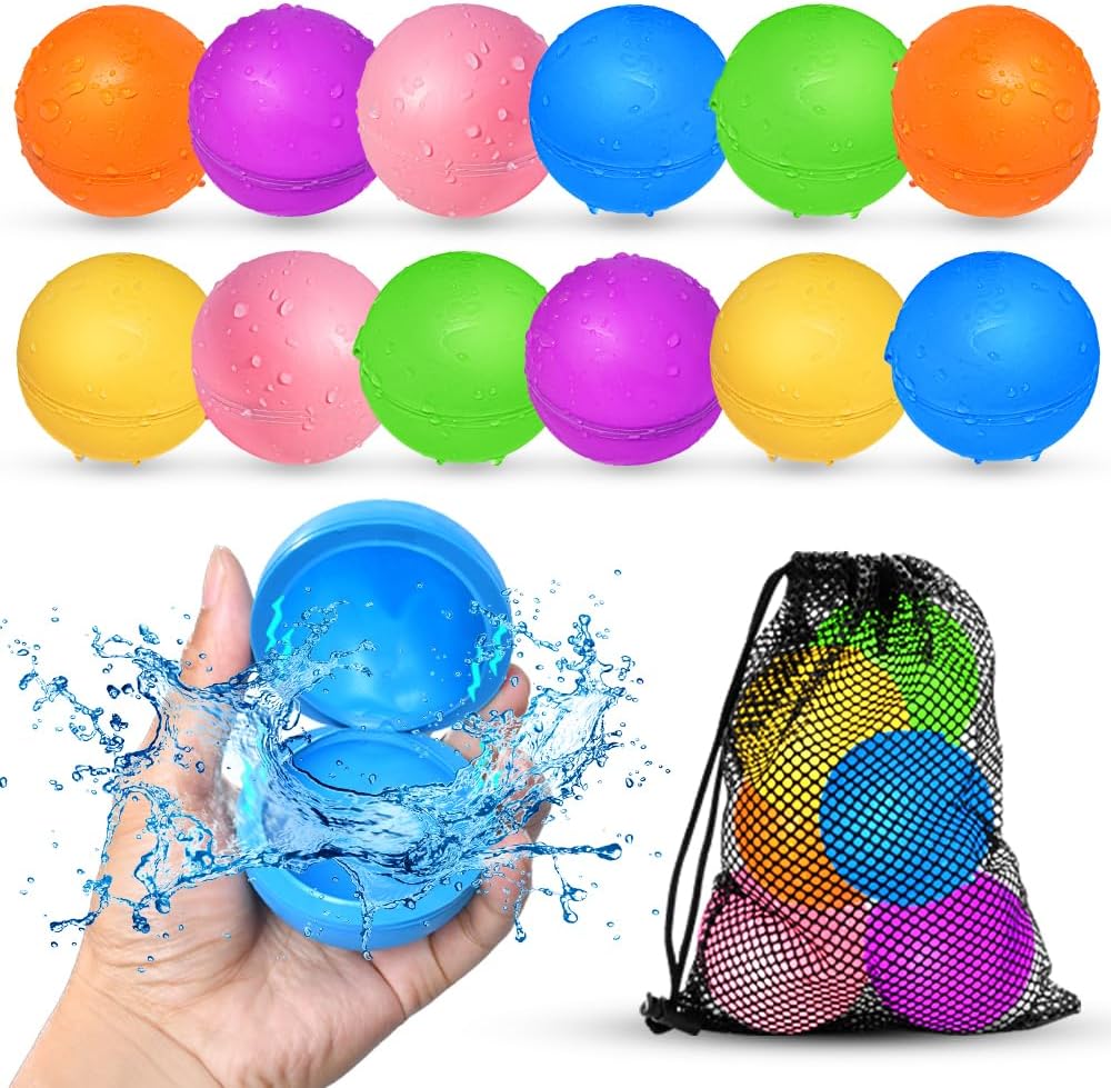 12Pcs Reusable Water Balloons - 12 PCS