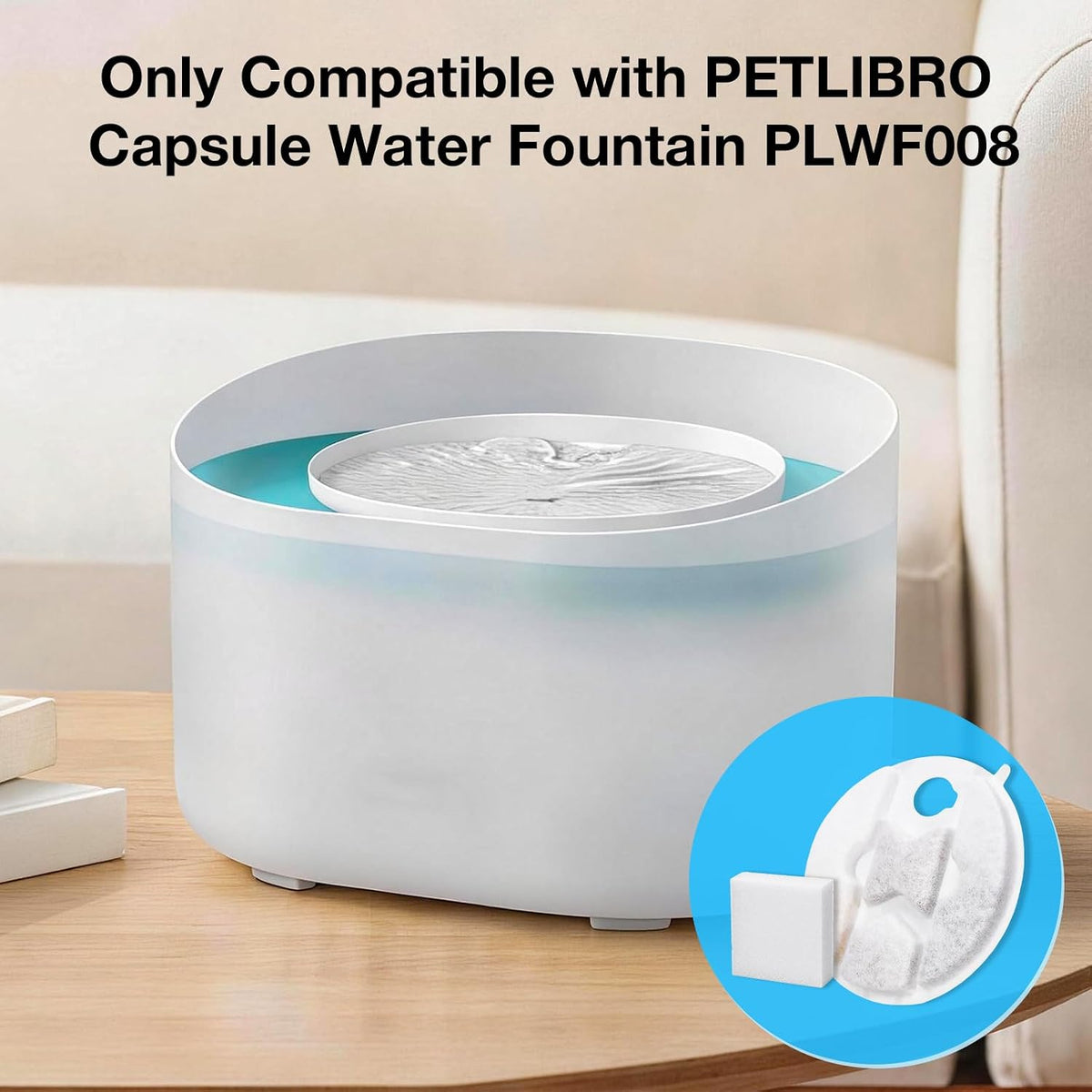 16 Packs Replacement Cat Water Fountain Filters Compatible - 24Filters+1 Brush - image 3