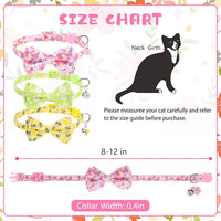 Halloween Cat Collar Breakaway with Bowtie and Bells - Flower & Bee - image 2