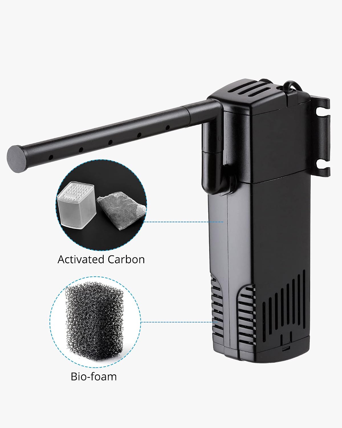 NICREW Internal Aquarium Filter for Fish Tank up to 5 Gallons - Magi 700: 20 - 40 gal - image 3